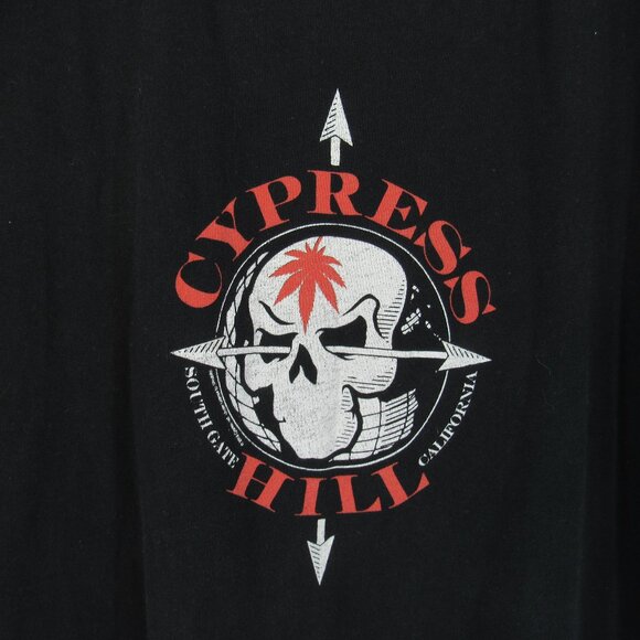 Cypress Hill South Gate California Graphic T-Shirt Men Short Sleeve Black Size L - Picture 1 of 9